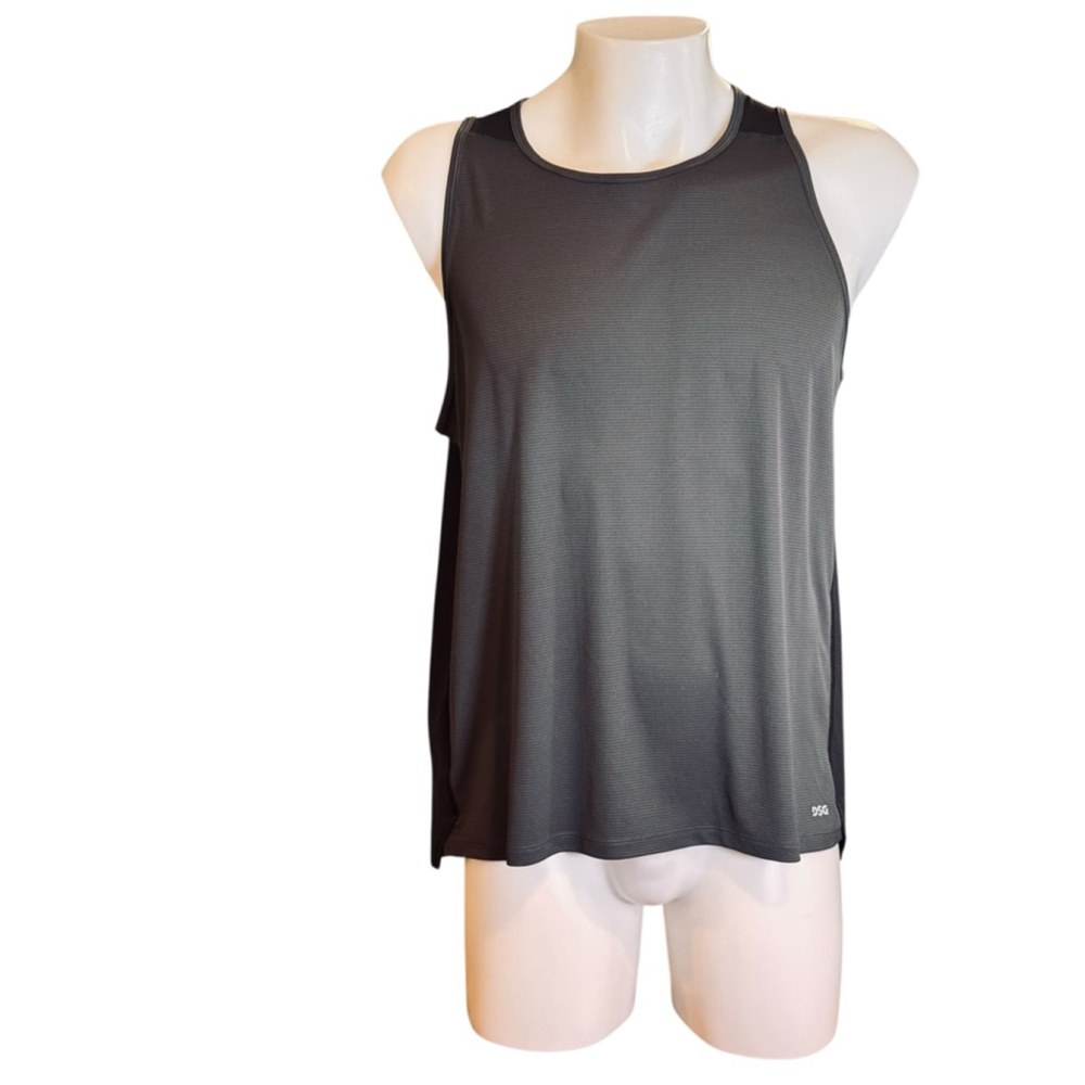Men's DSG Dark Gray Blocked Run Tank Top L g69